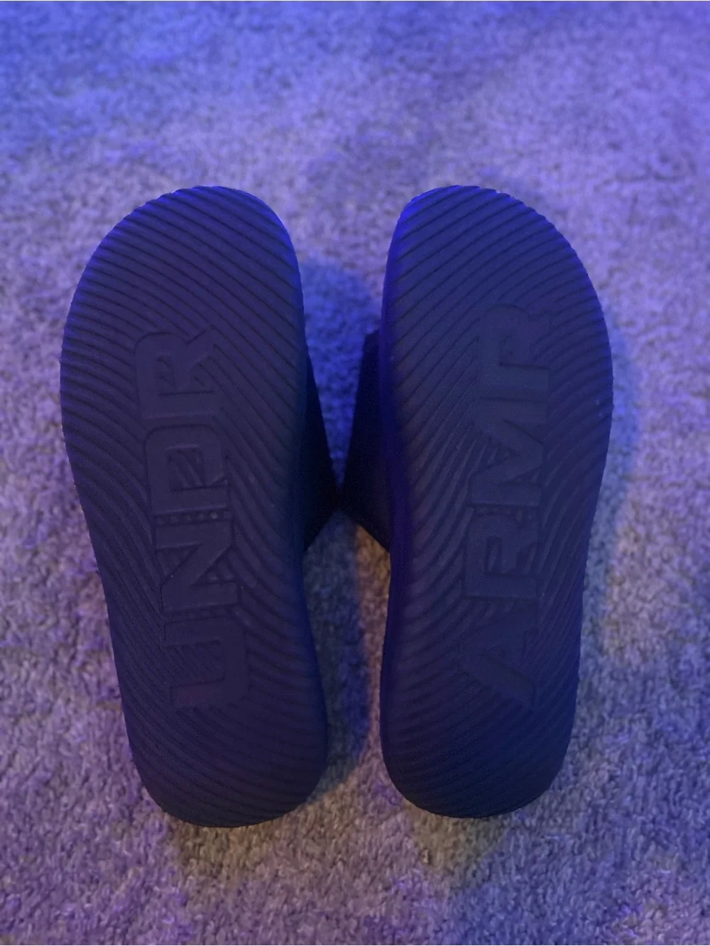 Under Armour Black and White Adjustable Slide Sandals